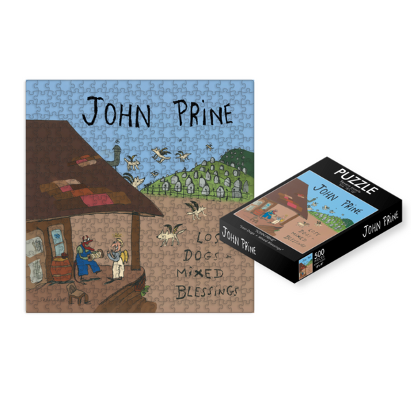 John Prine - Lost Dogs & Mixed Blessings Album Cover Jigsaw Puzzle