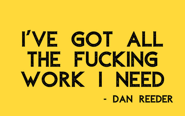 Dan Reeder "Work" Sticker - OH BOY RECORDS - OH BOY RECORDS