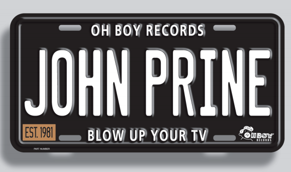 John Prine License Plate - OH BOY RECORDS - OH BOY RECORDS